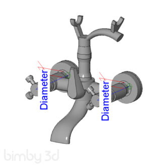 Sanitary Taps Mixers Gala Grecia Dual tap bath shower mixer