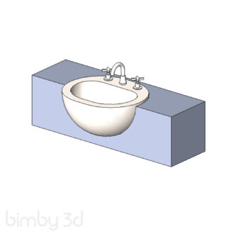 Vanity basin and bench 1839