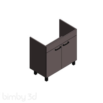 tempo 800mm vanity unit with 2 doors and legs