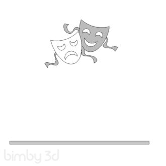 Theater Masks Wall Hanging 17325