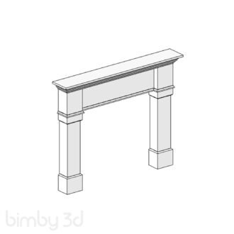 3 pc Fireplace Mantle 2266