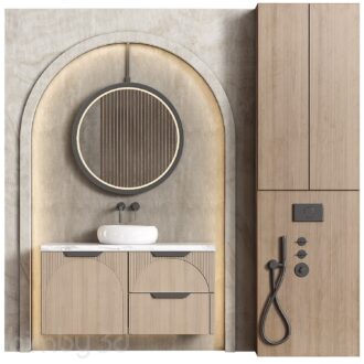 Bathroom furniture 003 in a modern minimalist style