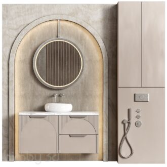 B Bathroom furniture 003 in a modern minimalist style3