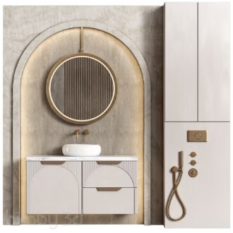 B Bathroom furniture 003 in a modern minimalist style4