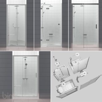 B Set of shower doors RAVAK set 52 3