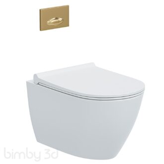 Wall hung toilet bowl BOCCHI Venezia white with microlift