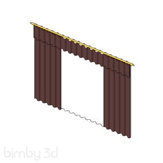 Curtain with rod valance drape and shade 5872