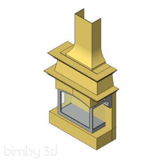 Fireplace with interior Chimney 11064