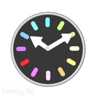 Karlsson Pictogram Rainbow Black Clock 14318