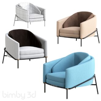 B Fil noir armchair 4