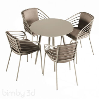 B Cancun outdoor cafe table and chair set by BoConcept 2