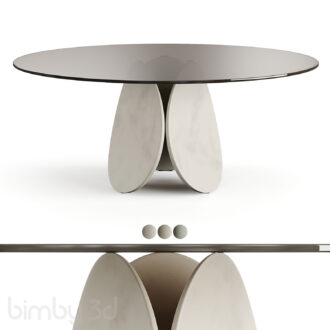 Cattelan Italia Maxim Argile Glass Table