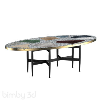 B Gold Beam Dining Table 2
