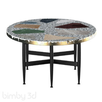 B Gold Beam Dining Table 3