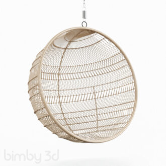 HKLiving Rattan Hanging Bowl Chair Natural Bohemian