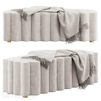 Puf Upholstered Bench by Entryway
