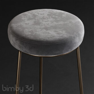 B Rockett St George Atlantis Velvet Bar Stool 3