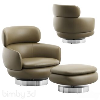 Vivienne High Lounge chair by Minotti