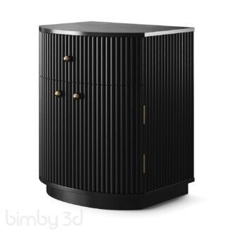 B Cameo Curved Nightstand 3