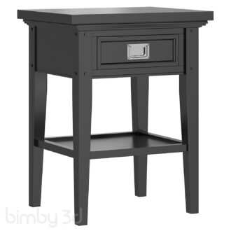 Dantone Home Bedside table Oxford with 1 drawer black