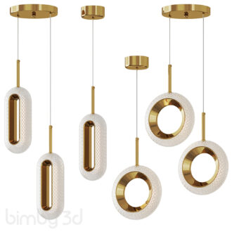 Litfad Geometric LightinGold Pendant