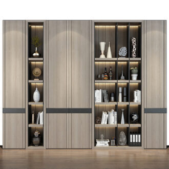 Modern luxury wooden bookshelf GHS 23