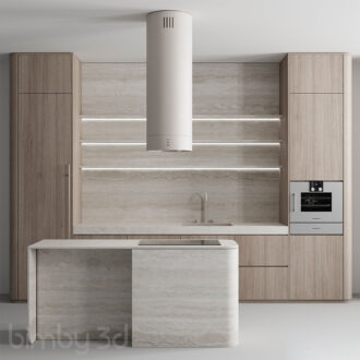Kitchen Wood and Travertine 541